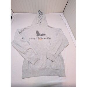 Field & Stream Mens Small Gray Eagle Graphic Hoodie Pullover Fleece 1871